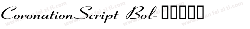 CoronationScript Bol字体转换